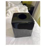 Commercial Hospitality Glossy Black Decorative Tissue Box Cover