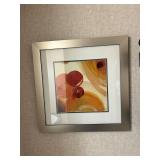 Commercial Hospitality Square Framed Abstract Bubble Painting Wall Art (FRAME DAMAGE PRESENT)