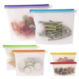 WeeSprout 100% Silicone Reusable Food Storage Bags - Set of 6 Leakproof & Airtight Bags (Two 6 Cup, Two 4 Cup, and Two 2 Cup Bags), Freezer, Microwave, & Dishwasher Friendly, for Lunches and Snacks