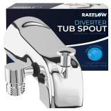 Tub Spout with Diverter & Integrated Shower Hose Connection, Chrome Finish, Fits Threaded 1/2" or 3/4" IPS, Bathtub Faucet for Convenient Shower Access