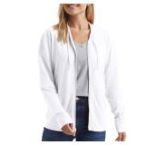 Hanes womens Slub Jersey fashion hoodies, White, X-Large US