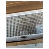 Cube Core Eggcrate Return Air Grille - Aluminum Rust Proof - HVAC Vent Duct Cover - White [Outer Dimensions: 9.75 X 31.75]