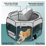 Dog Playpen, Portable Pet Play Pen for Cat, Puppies, Rabbits, Chickens, Foldable Large-Capacity Pet Tent for Indoor/Outdoor Travel Camping