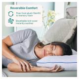 Sleep Innovations 2-in-1 Memory Foam Pillow and Alternative Down Fiber Fill, Standard Size, Side, Stomach, and Back Sleepers, Soft-to-Medium Support
