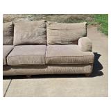 Tan sofa (has 2 spots & small rip on back cushion)