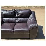 Sofaart leather love seat (has some marks see pictures)