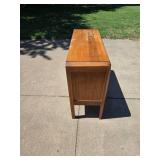 Vintage wooden side table 46" W x 16" D x 33 1/3" H