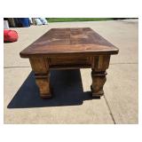 Wooden coffee table 48" W x 26" D x 19" H