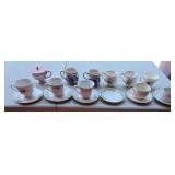 Various tea cups