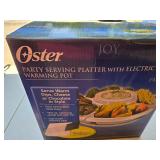 Oster party Serving platter w/electric warming pot