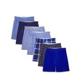 Fruit of the Loom Boys Underwear 7 Pack Tartan Plaid Boxers Size M 10-12