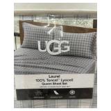 UGG Laurel 100% Tencel Lyocell Queen Sheet Set Plaid