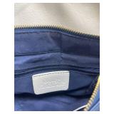 Used Charming Charlie White and Blue Leather Purse