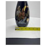 Blue Asian-Style Vase with Pheasants