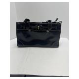 Used Liz Claiborne Black Poly vinyl Purse