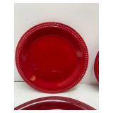 Red Mainstay plate, Red Plate by Home, 2 Red plates no marking