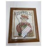 cross-stitch fisherman and frame