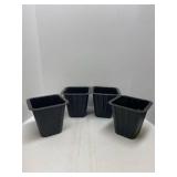 4 flower pots