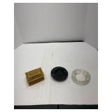 A Small Jewelry box and 2 Ash Trays