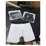 3pk Yoga Shorts Large Black,White,Grey