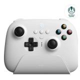 8Bitdo Ultimate 2.4G Wireless Controller, Hall Effect Joystick Update, Gaming Controller with Charging Dock for PC, Android, Steam Deck & Apple (White)