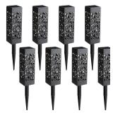 MAGGIFT 8 Pcs Solar Powered LED Garden Lights, Solar Path Lights Outdoor, Automatic Led Halloween Christmas Decorative Landscape Lighting for Patio, Yard and Garden