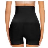 2pk Womens Seamless Shaping Boyshorts Panties, Slip Shorts Under Dresses High Waisted Shapewear for Women Tummy Control Underwear Medium