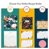 Jot & Mark 3 Ring Recipe Binder 8.5" x 11" | Full-Page with Clear Protective Sleeves and Color Printing Paper for Family Recipes (8.5"x11" Recipe Binder, Culinary Crockery)