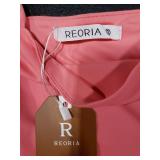 REORIA Womens Sexy Club Square Neck Sleeveless Tank Tops Bodysuits Stretchy Leotard Clubwear Peach Pink Small