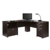 Realspace® Magellan Performance 71"W L-Shaped Desk, Espresso - Retail: $479.99