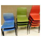 (21) Multi Colored Plastics Chairs