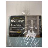 Eclipse Kids Solid Microfiber Blackout Rod Pocket Single Window Curtain Panel Blue 42 x 63