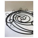 Pottery Barn Hanging Spiral Iron Candle Holder Wall Art