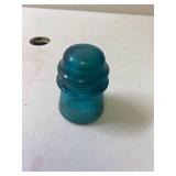 Vintage HEMINGRAY Glass Insulator Aqua Blue