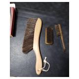 Horsehair Laundry Stain Brushes Set by TAKAVU, Natural Soft Bristle for Scrubbing Out Tough Stains on Delicate Fabrics Knits Cotton Leather Washable Fabrics