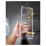 YoBa Thick Acrylic Tissue Box Holder Rectangular Clear Tissue Box Dispenser with Gold Plated Aluminum Legs for Bathroom, Kitchen, Bedroom, Office, Hotel and Restaurant