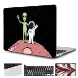 TWOLSKOO for MacBook Pro 13 inch Case 2022 2021 2020-2016 A2338 M2/M1 A2251 A2289 A2159 A1989 A1706, Plastic Hard Shell Cover & Keyboard Skin & Screen Protector & Trackpad Film, Astronaut Alien