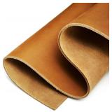 Genuine Leather Sheets Tooling Leather Full Grain Leather 3.6mm-4.0mm (9-10oz) Thick Cowhide Leather Pieces Square for Crafts Heavy Weight(Bourbon Brown 12"x12")