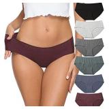 4pk Altheanray Womens Cotton Seamless Underwear Breathable, Cotton Hipster Panties for Women (3028 M-B/DG)