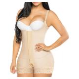 SHAPERX Faja Colombiana Reductora de Abdomen y Cintura Tummy Control Shapewear for Women Butt Lifter Body Shaper,SZ7207-Beige-S