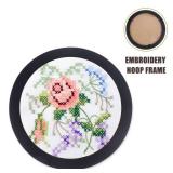 COHEALI Wood Embroidery Hoop Frame 9 Inch Finished Cross Stitch Hoop Frame Round Wood Embroidery Art Holder Frame for Display Black