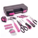 40-Piece All Purpose Household Pink Tool Kit for Girls, Ladies and Women - includes All Essential Tools for Home, Garage, Office and College Dormitory Use