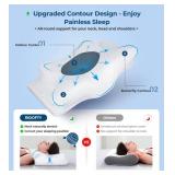 5X Pain Relief Cervical Pillow for Neck and Shoulder Support, Adjustable Memory Foam Pillows for Sweet Sleeping, Odorless Ergonomic Contour Orthopedic Bed for Side Back Stomach Sleeper