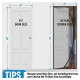 HOMWMPA Side Opening Magnetic Screen Door, Fit Door Size 30" x 80", Reversible Left and Right Door Screen Mesh with Strong Magnet, Actual Mesh Size 32" x 81"