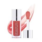 Hydrating Lip Glow Oil, Moisturizing Lip Gloss, Plumping Lip Oil, Non-Sticky Long Lasting Lip Oil Gloss, Transparent Lip Oil Tinted, Reduce lip lines (Rosewood(#012))