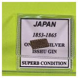 Japan 1853-1865 One Shu Silver Isshu Gin