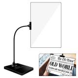 5X Magnifying Glass with Stand, 10"x6" Flexible Gooseneck Full Book Page Magnifying, Large Magnifier for Reading Small Prints & Low Vision Seniors with Aging Eyes