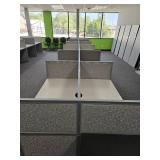 12 Unit Cubicle W/ 2 File Cabinets