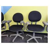 (4) Black Office Chairs