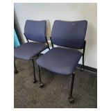 (2) Blue Office Chairs